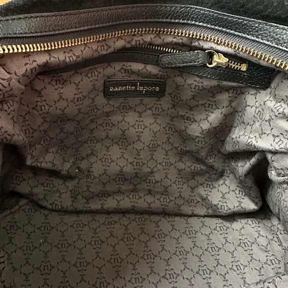 Nanette Lepore embossed suede handbag - Picture 6 of 7